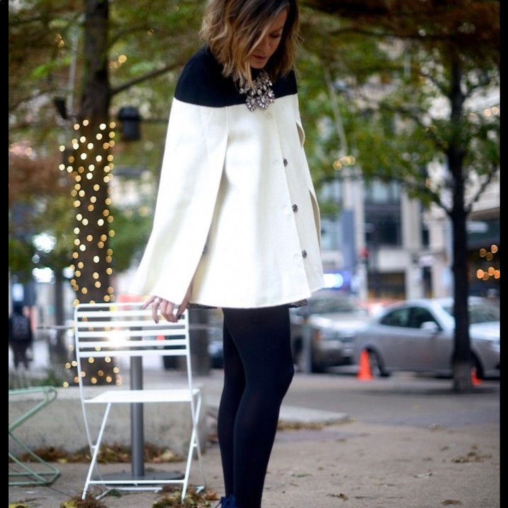Banana Republic Color Block Wool Cape